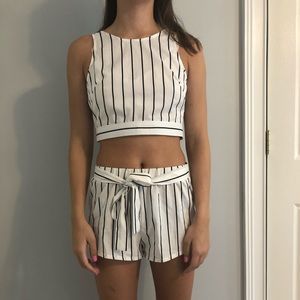 striped two piece set